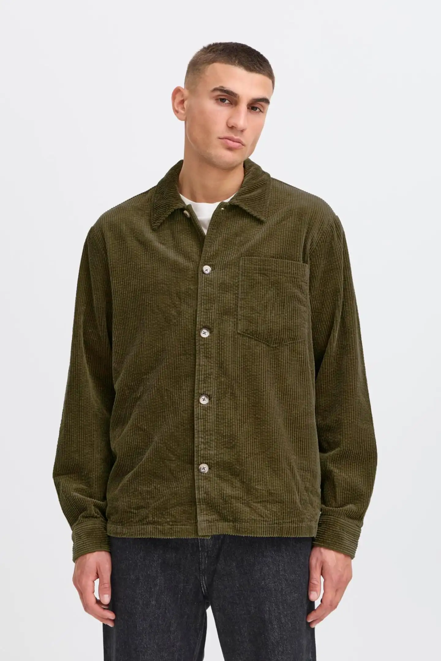 Solid miesten paitatakki SDIngvi - Ivy Green - 3