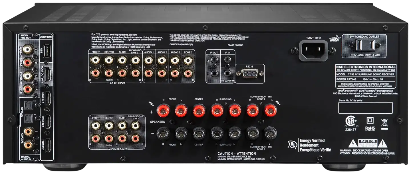 NAD AV-viritinvahvistin T758 V3i - 3