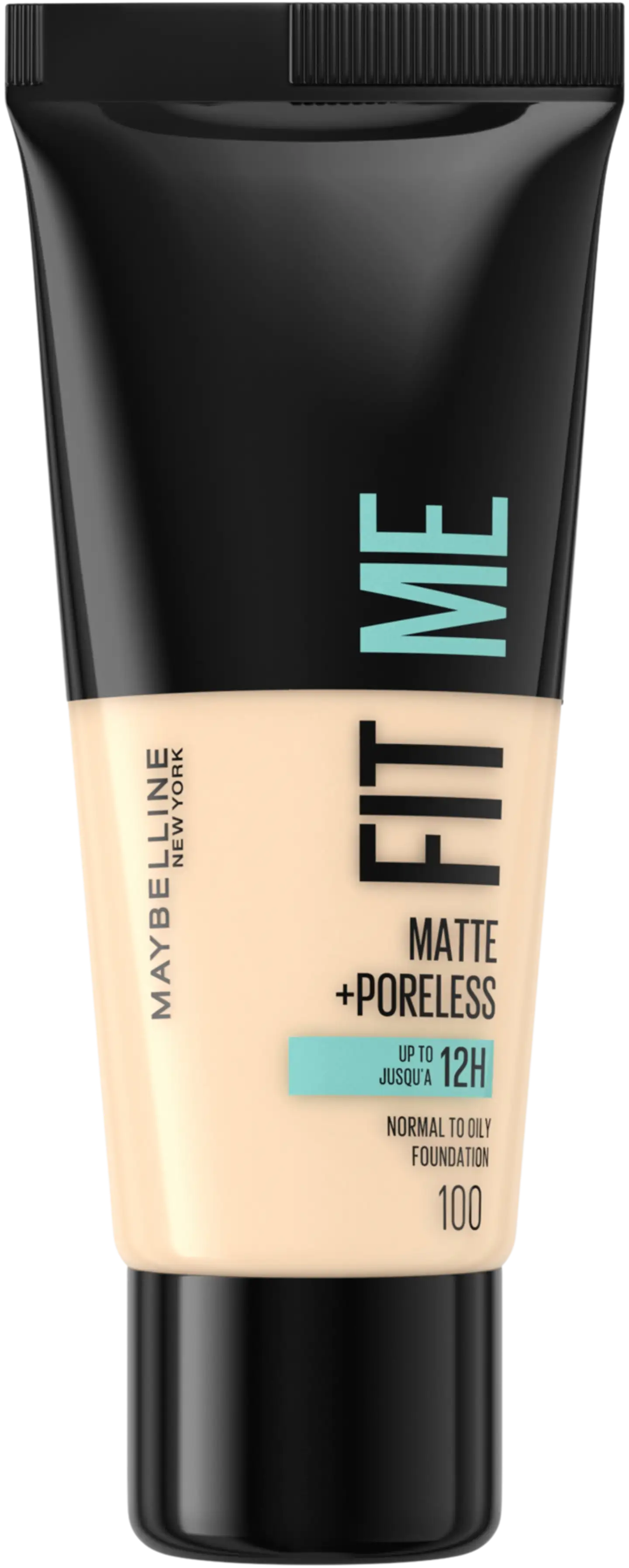 Maybelline New York Fit Me Matte+Poreless -meikkivoide 100 Warm Ivory 30ml - 1