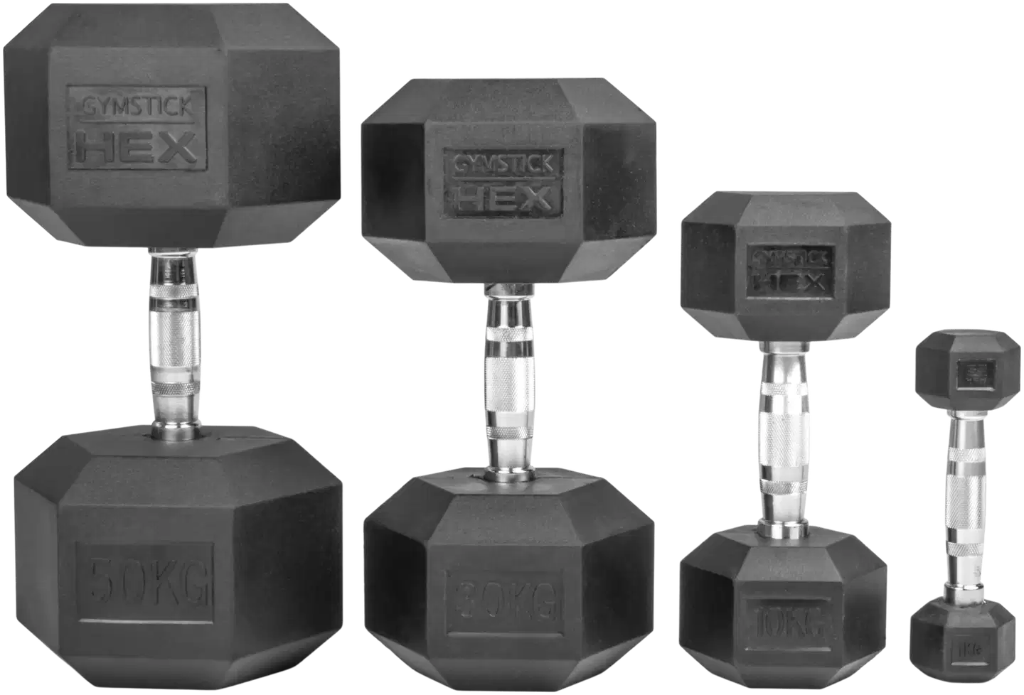 Gymstick käsipaino Pro Hex - MUSTA - 2