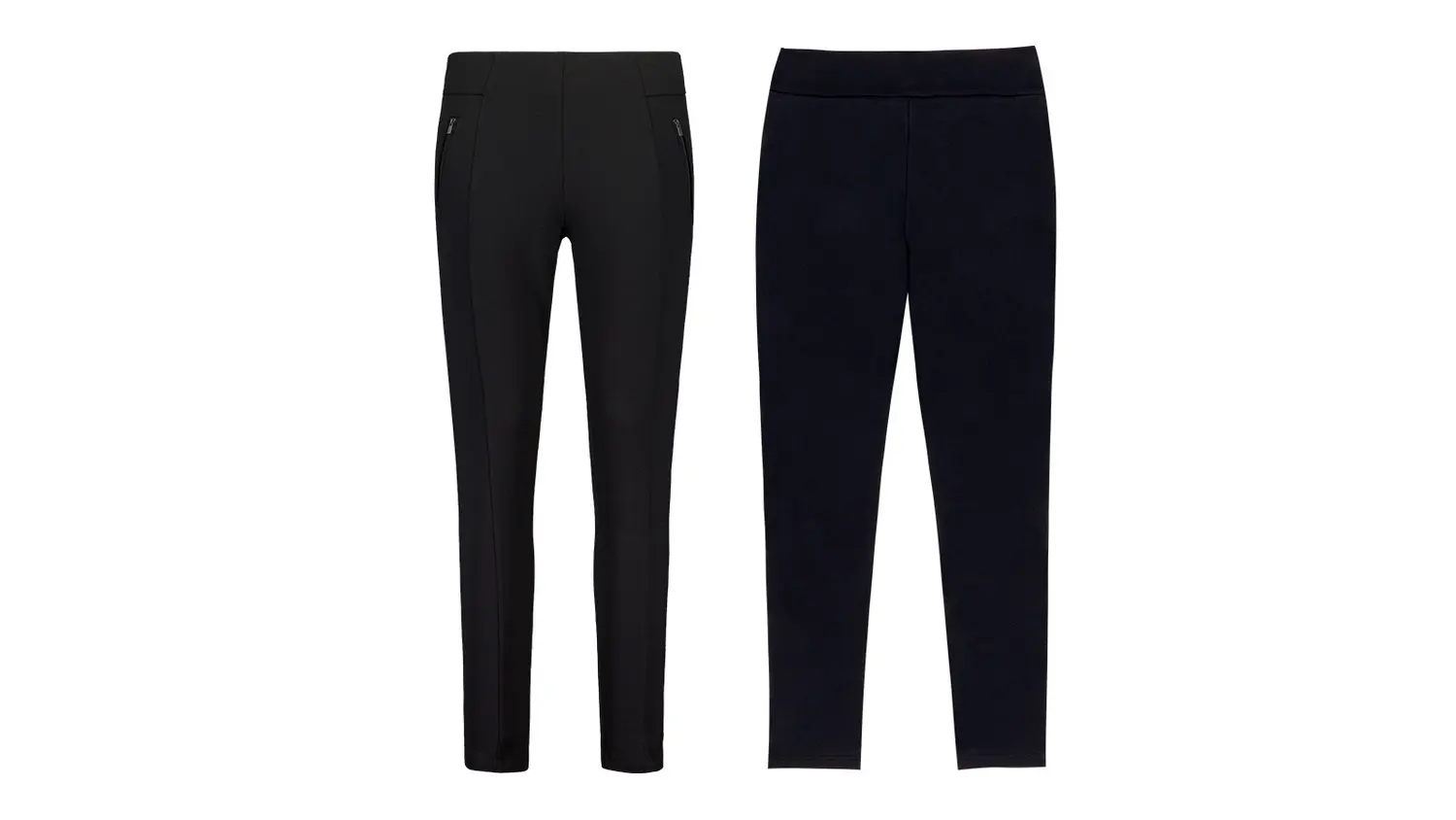 Kaksi paria lämpimiä mustia puntoleggingsejä