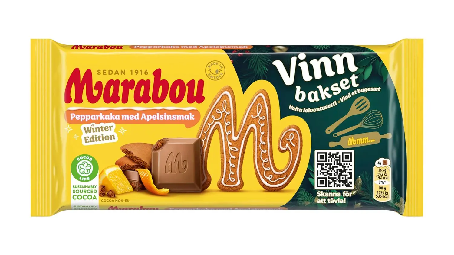 Marabou Pepparkaka-apelsin -suklaalevy