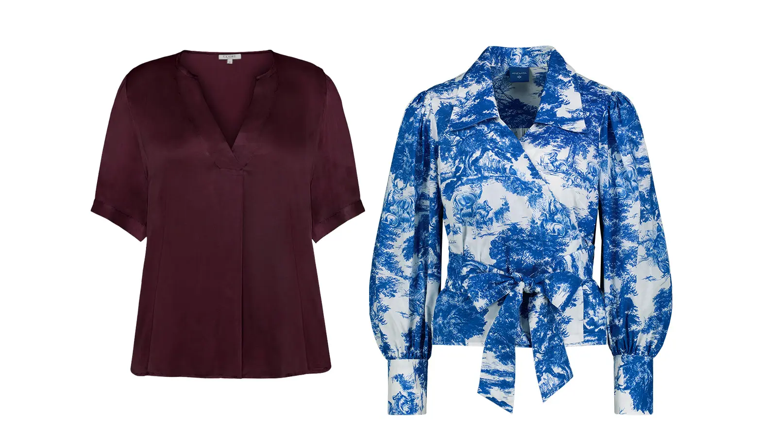 Viininpunainen pusero ja sinivalkoinen kietaisupaita