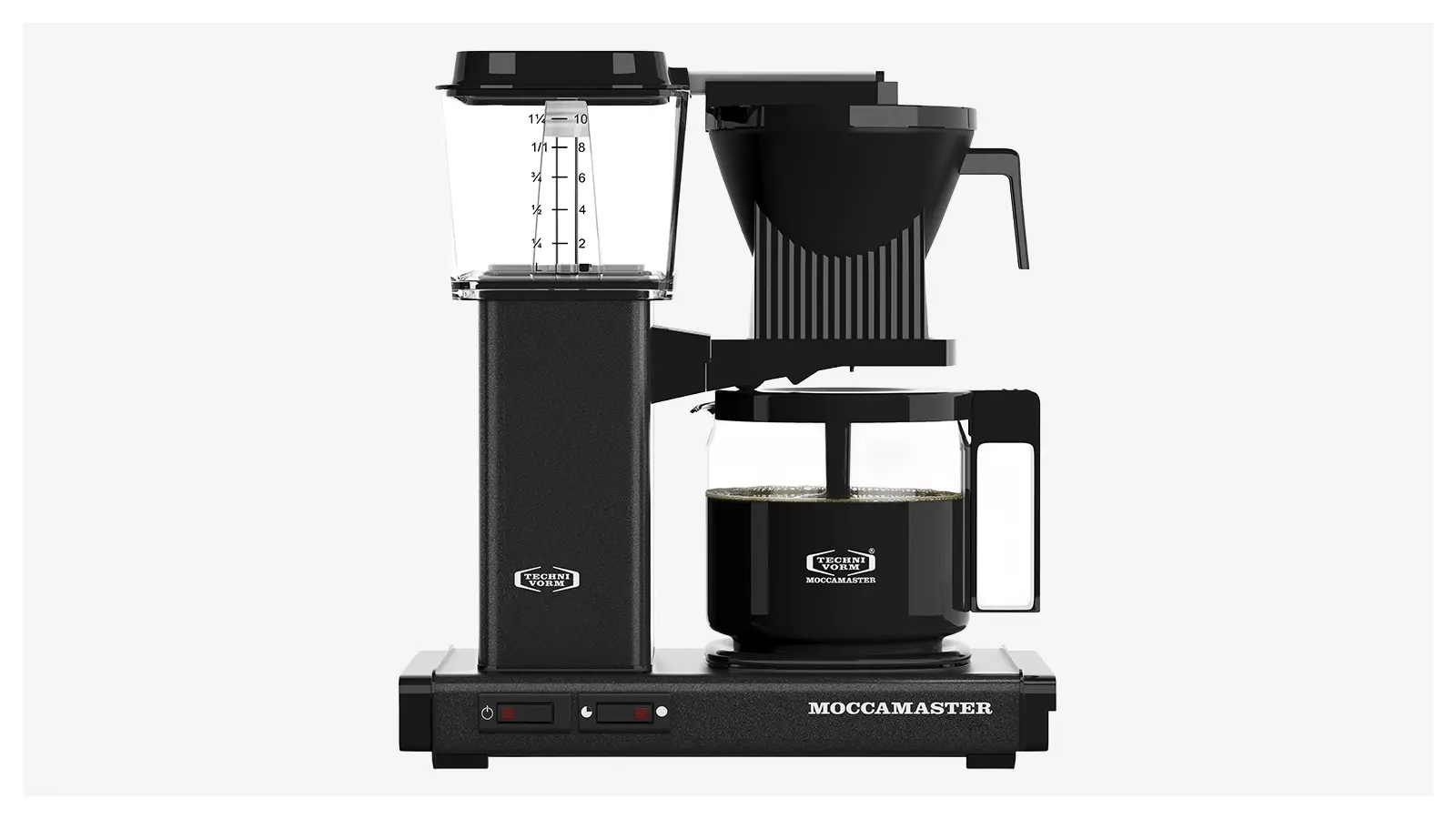 Musta Moccamaster-kahvinkeitin