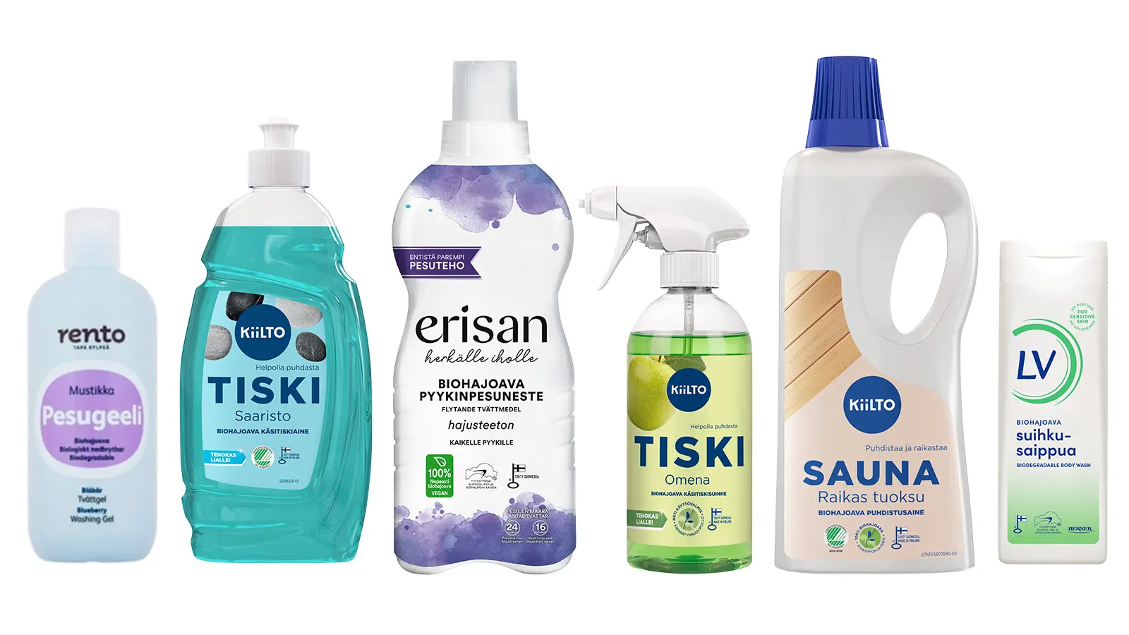 Biohajoavia pesuaineita