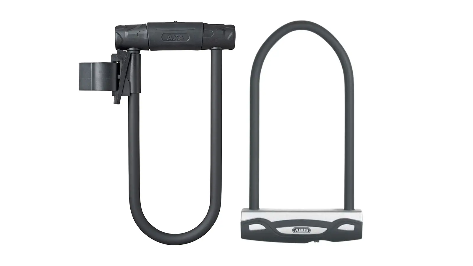 Kaksi pyöränlukkoa.