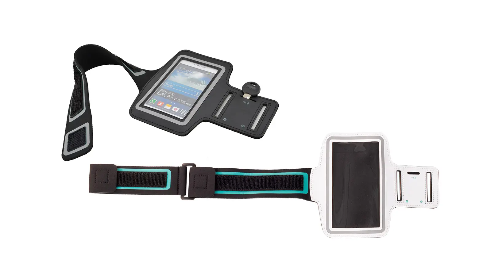 Urheilussa käytettäviä puhelimen käsivarsikoteloita