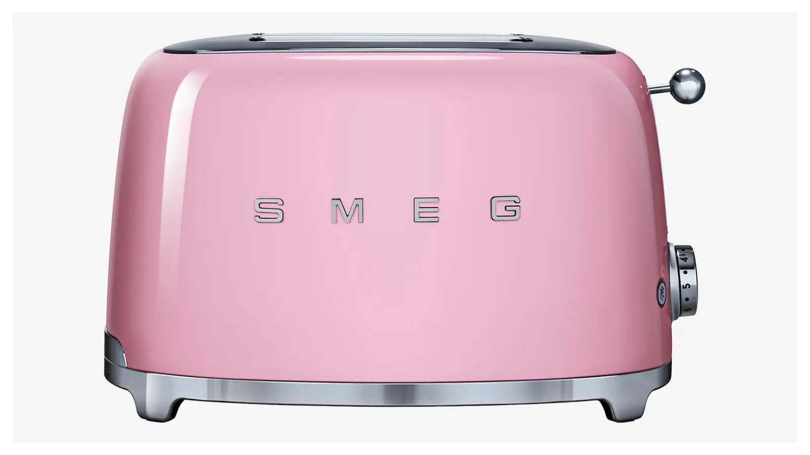 Vaaleanpunainen Smeg-leivänpaahdin