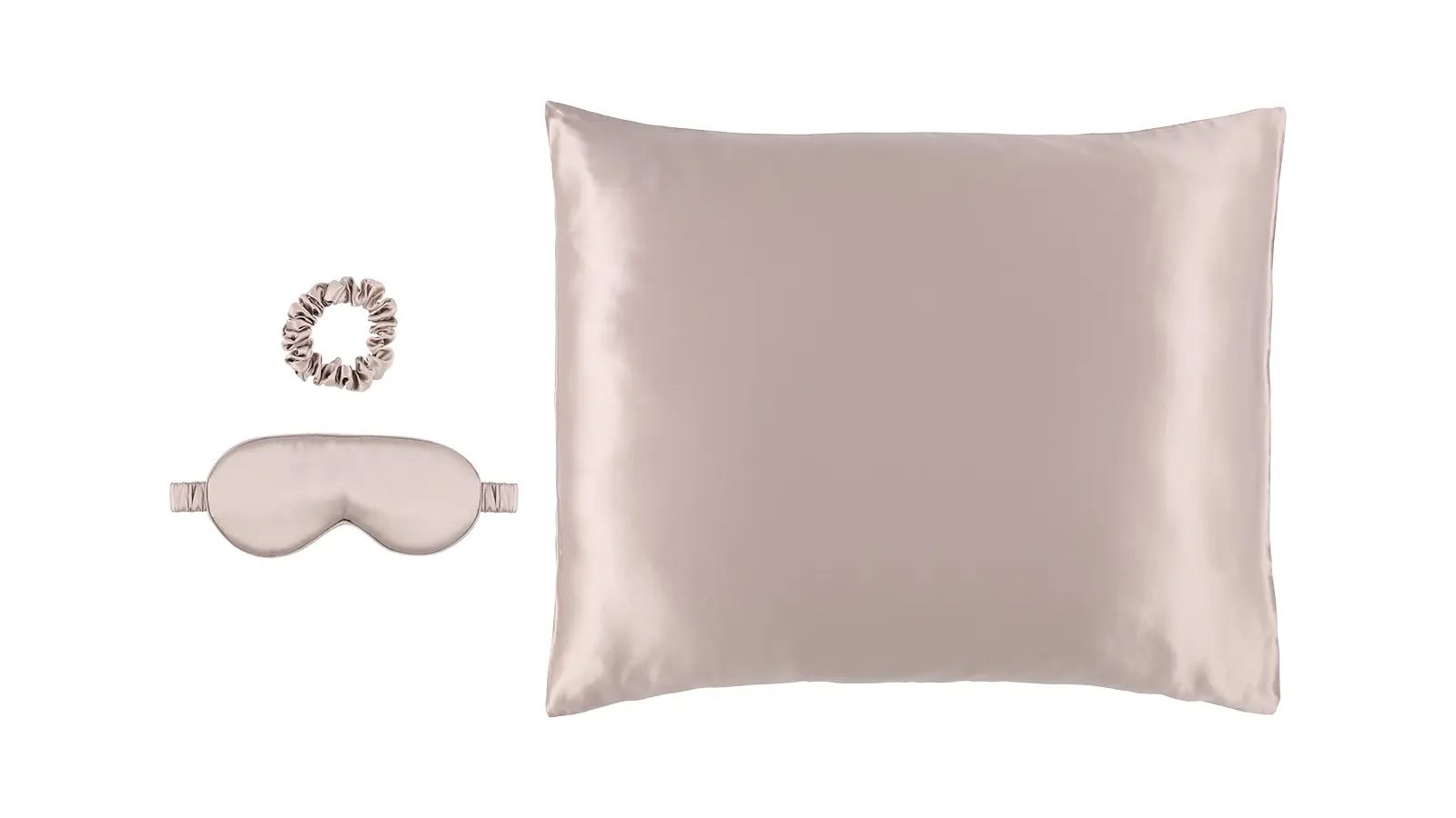 Silkkinen tyynyliina, unimaski ja ponnari