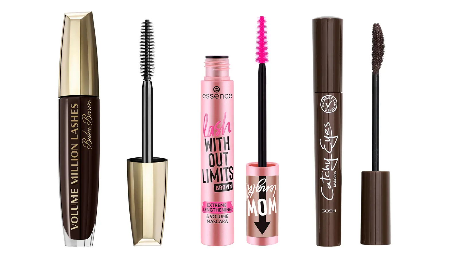 Erilaisia ruskeita ripsivärejä