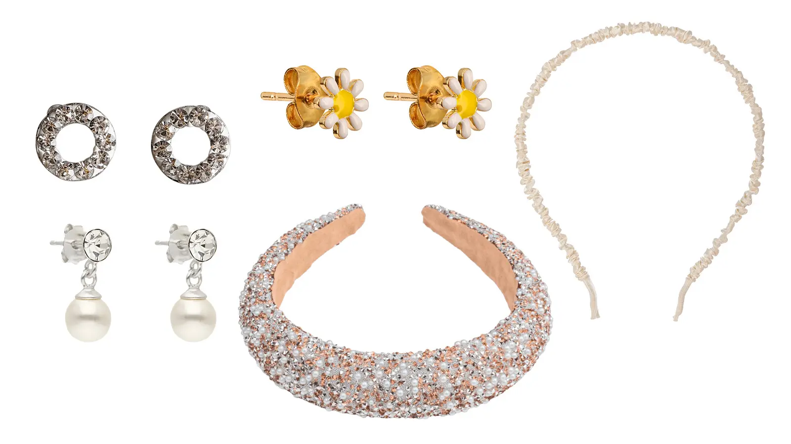 Korvakoruja ja hiuspantoja