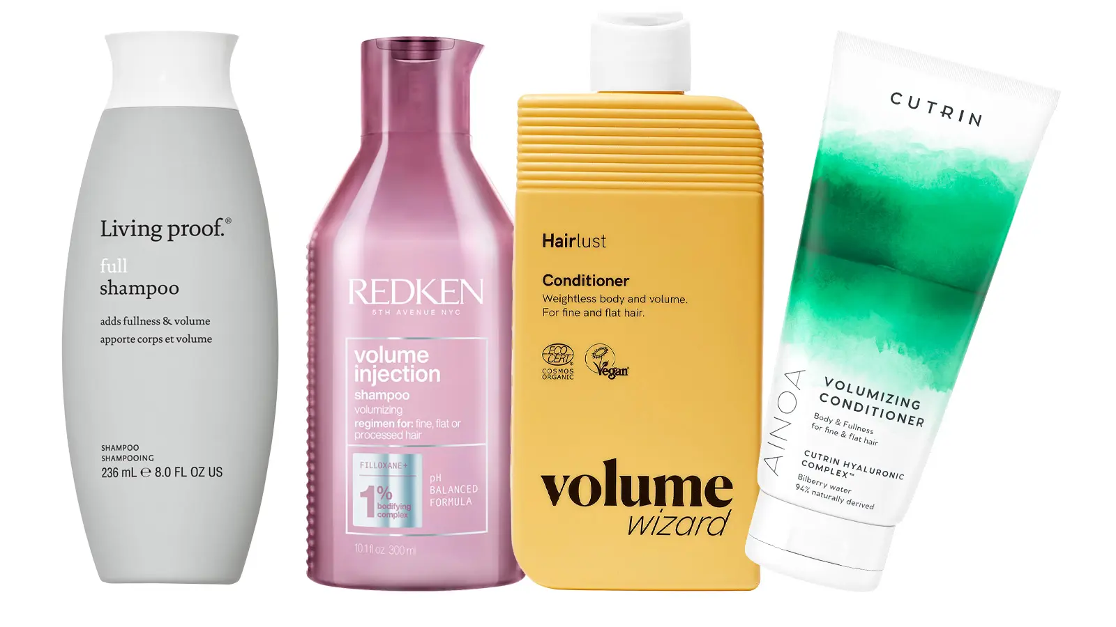 Tuuheuttavia shampoita ja hoitoaineita