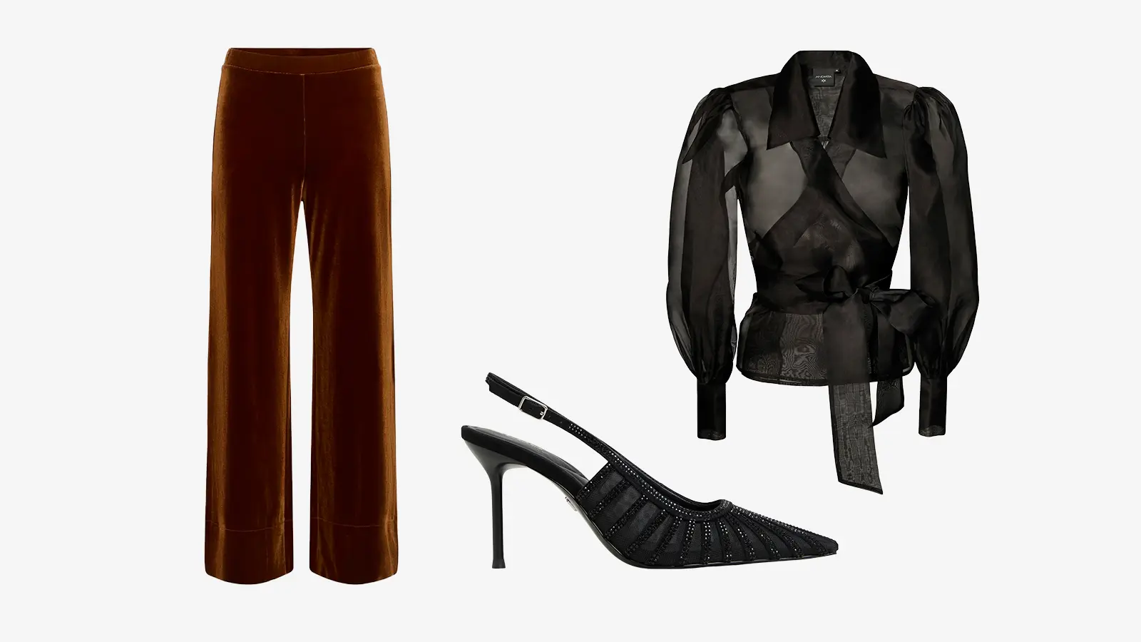 Part Two housut, Andiata Calypso silkkipusero, Aldo Eluse avokkaat