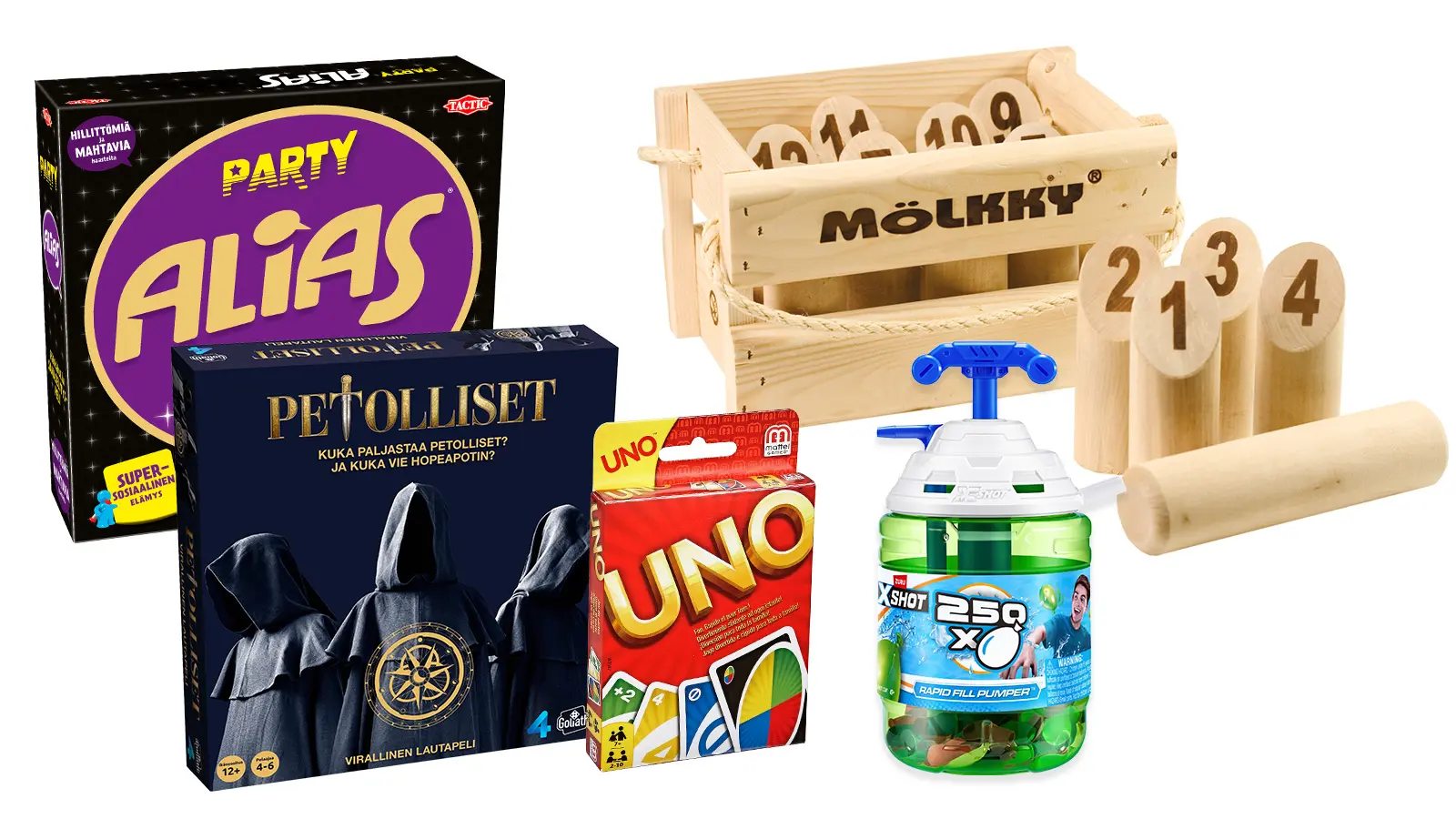 Erilaisia seurapelejä