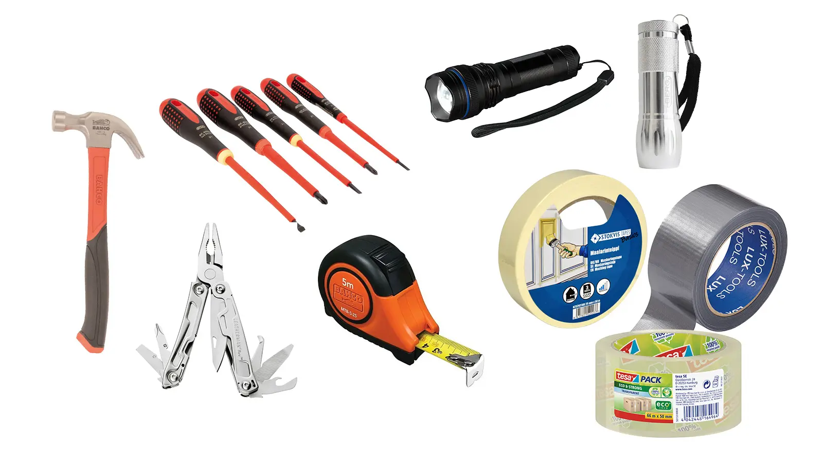 Erilaisia työkaluja