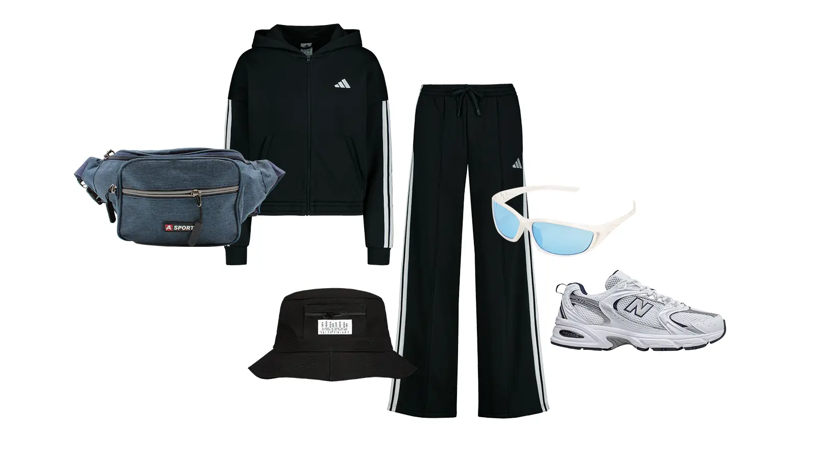 Y2K-tyyliin sopiva, sporttinen asu