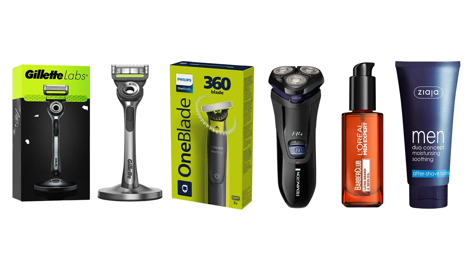 Parranajovälineitä ja tuotteita