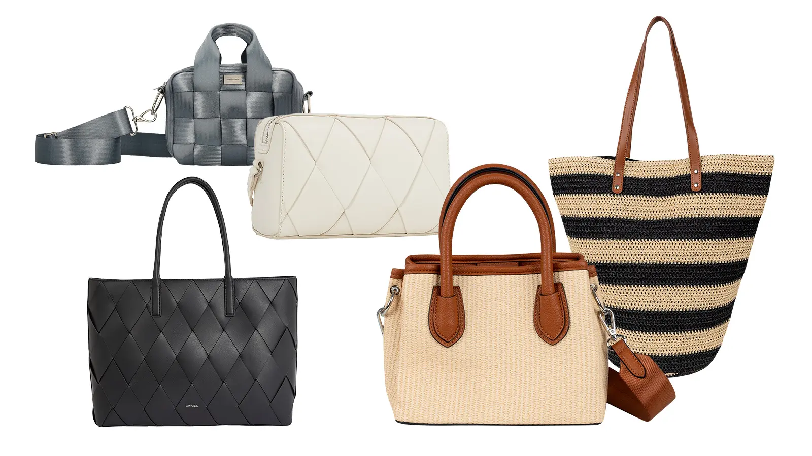 Viisi laukkua merkeiltä Globe Hope, Calvin Klein, House