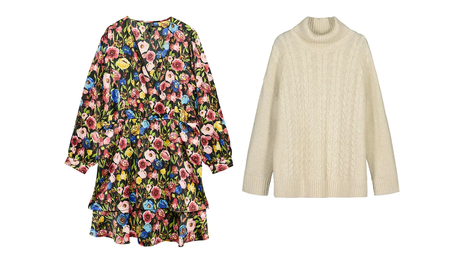 mekko ja palmikkoneule