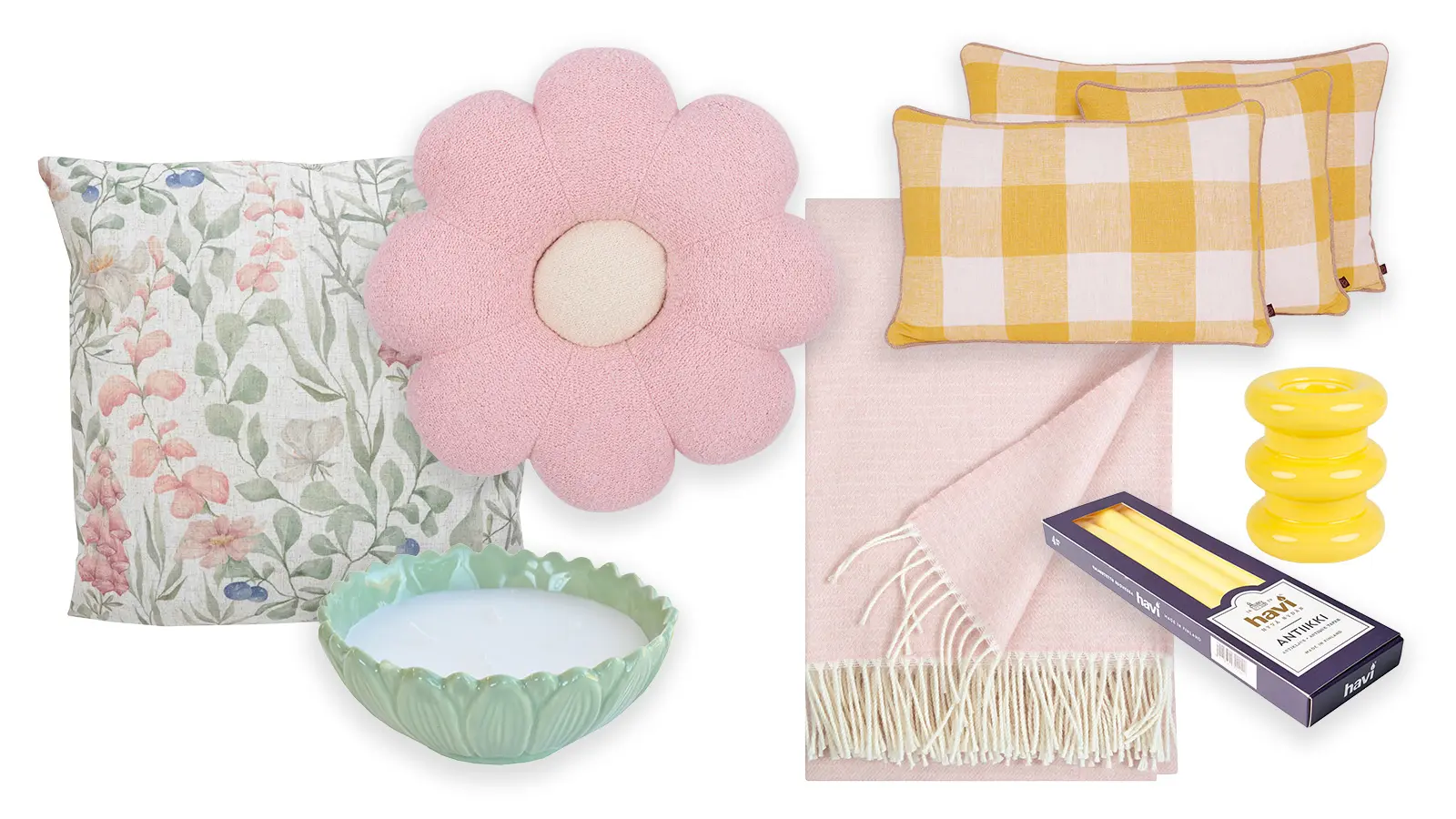 Keväisiä sisustustuotteita