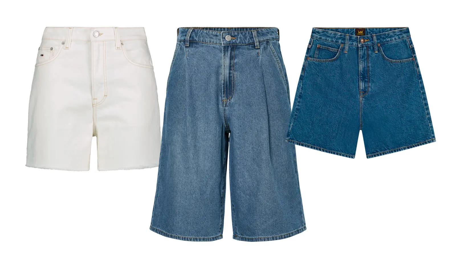 Erilaisia farkkushortseja