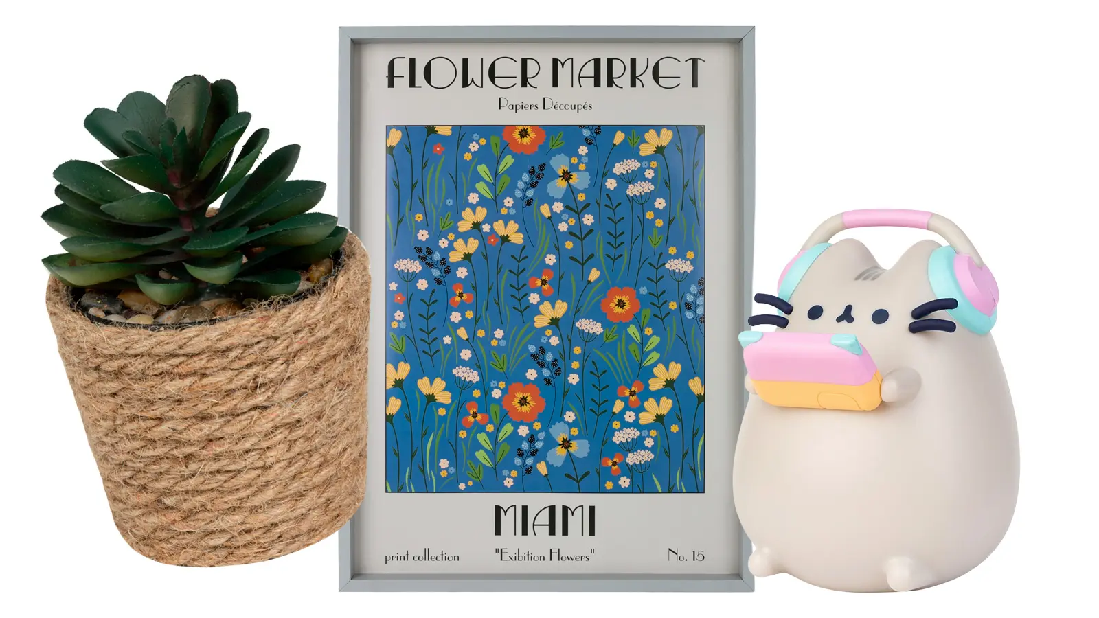 Tekokasvi, taulu ja koristevalo