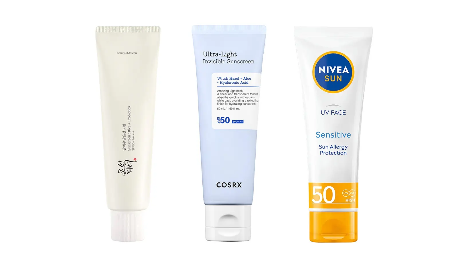 Kasvoille sopivia aurinkovoiteita