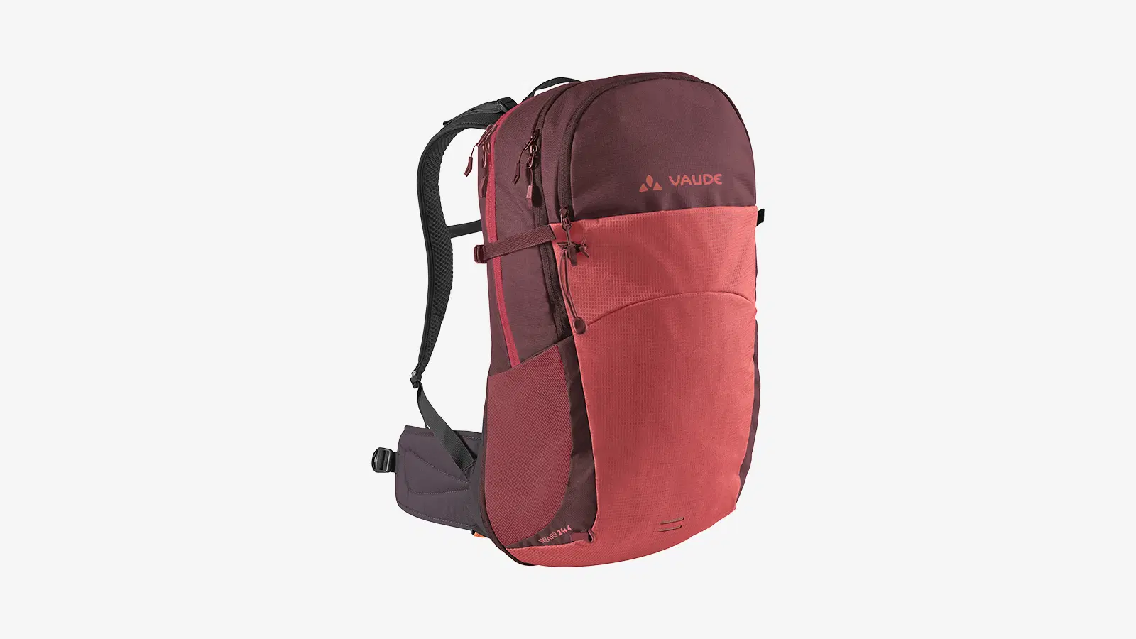 VAUDE verkkoselkäinen päiväreppu Wizard 24 + 4, väri redeva