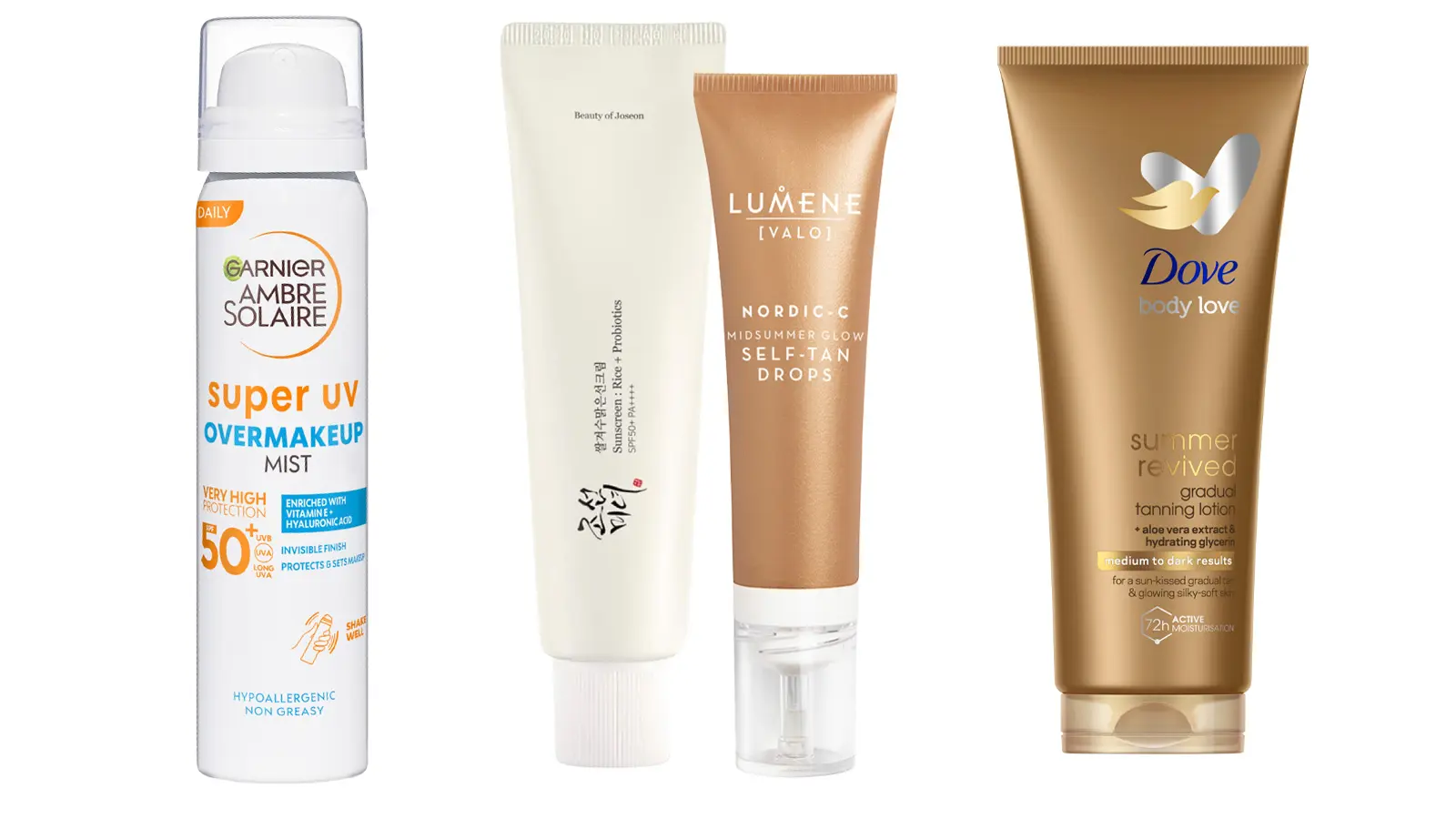 Aurinkovoiteita ja itseruskettavia