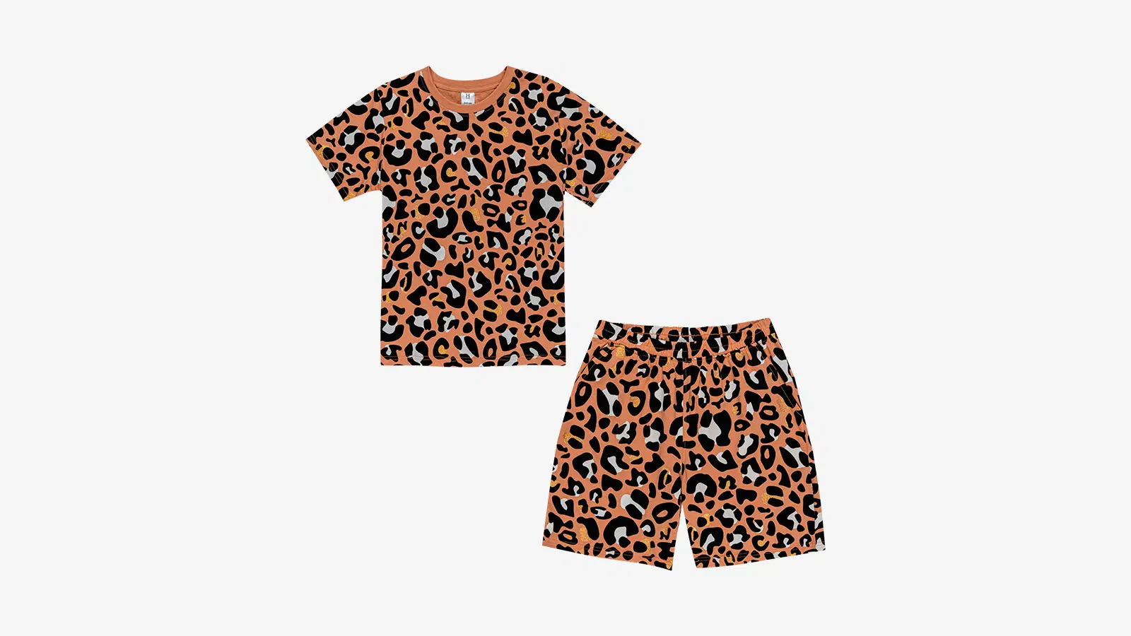 House lasten shortsipyjama leopardi