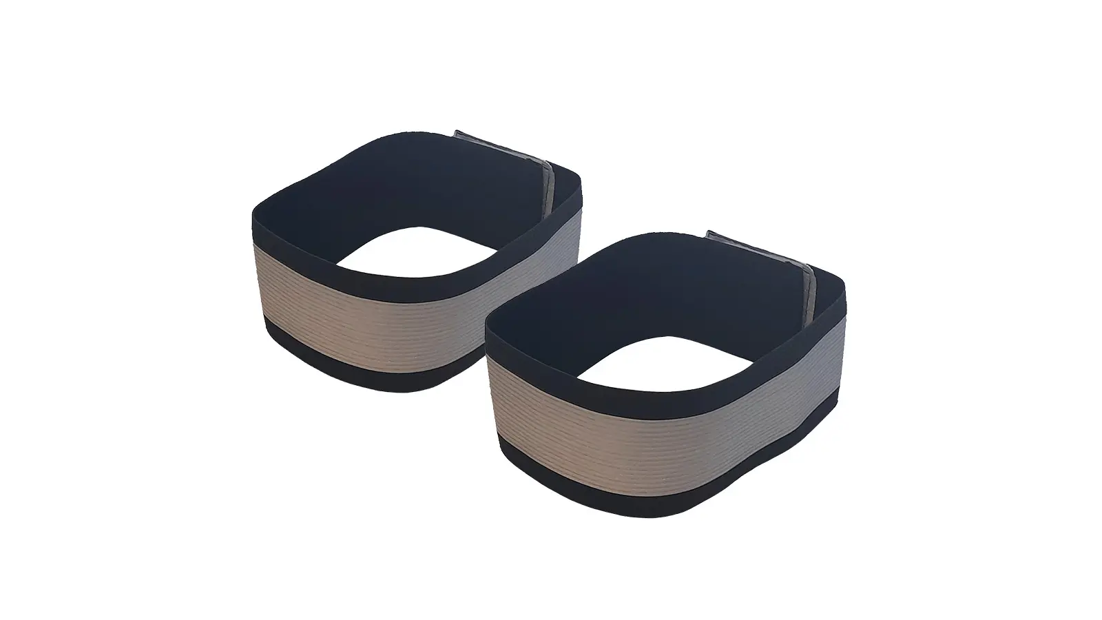 Kaksi mustaa heijastinpantaa