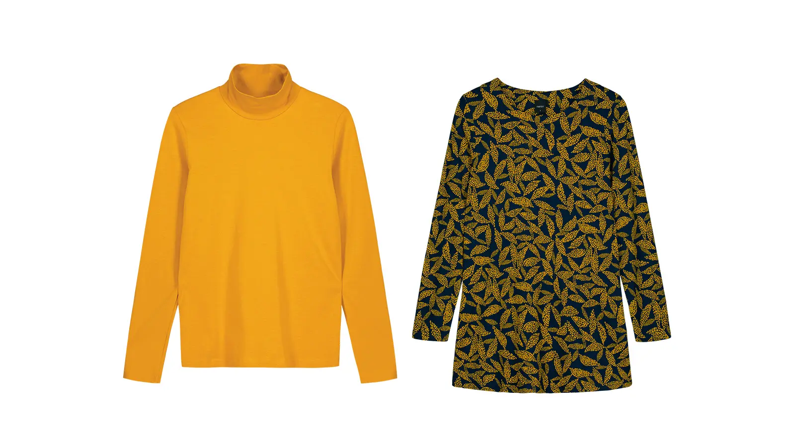 Sinapinkeltainen poolo ja tunika