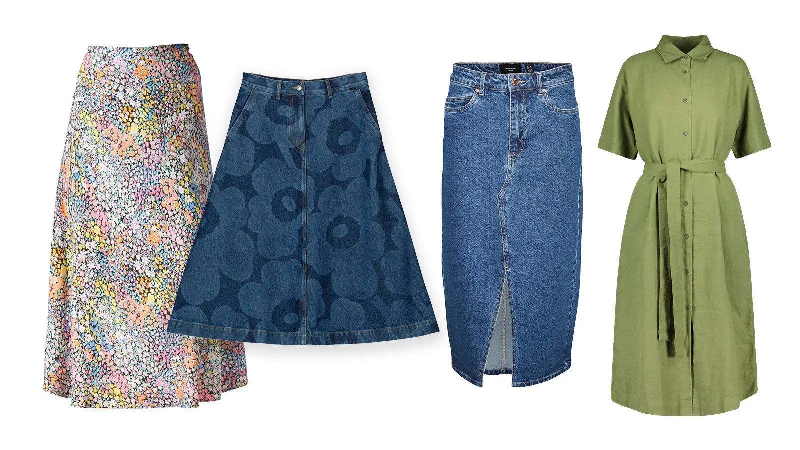 Neljä mekkoa: Dedicated, Marimekko, Vero Moda