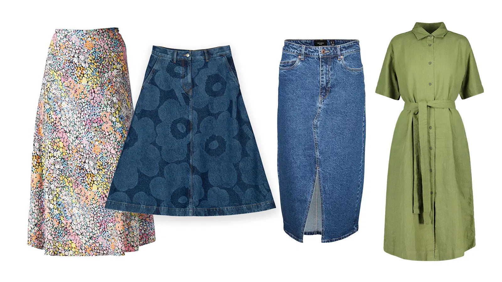 Neljä mekkoa: Dedicated, Marimekko, Vero Moda