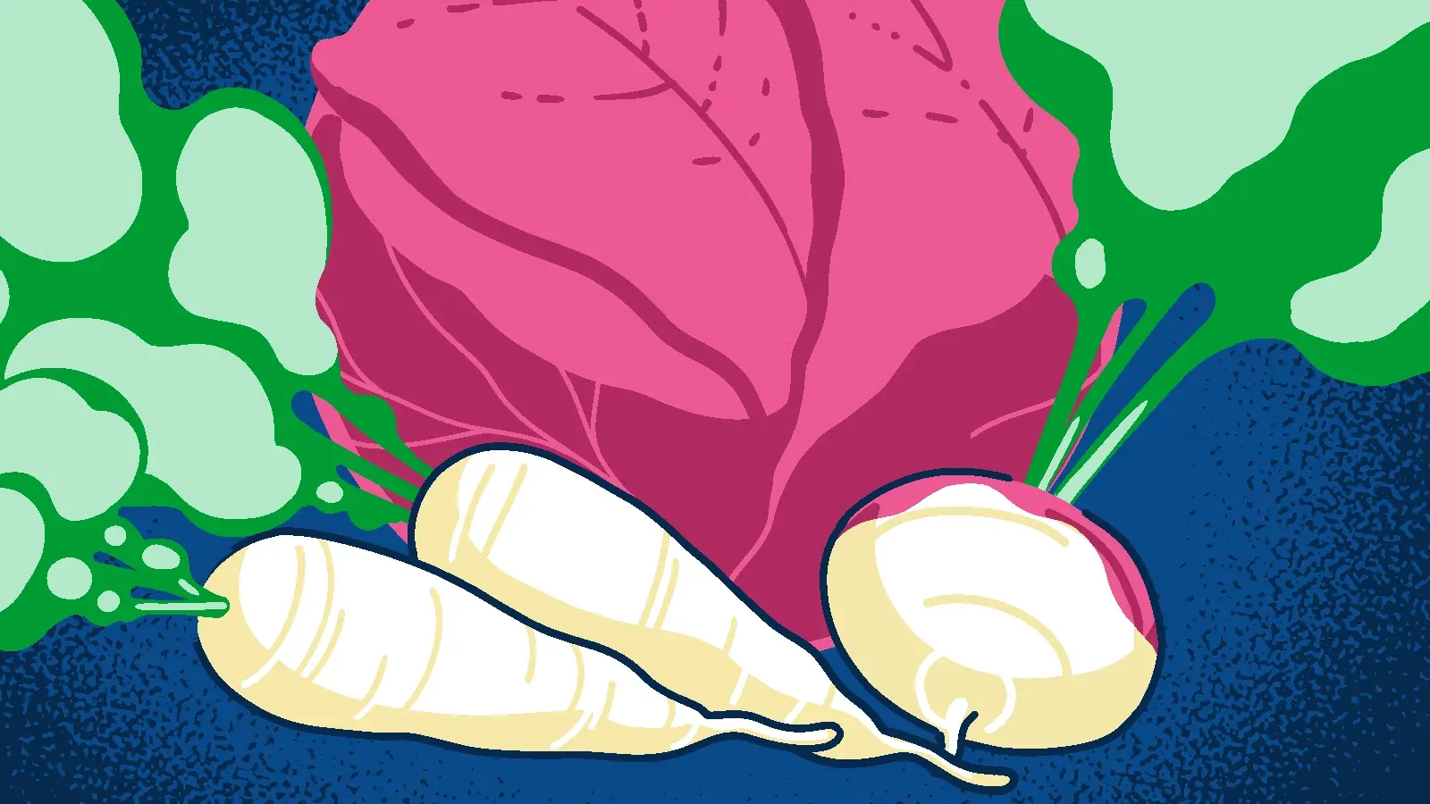 Animaatio: tasolla olevat vihannekset päätyvät lasipurkkiin.