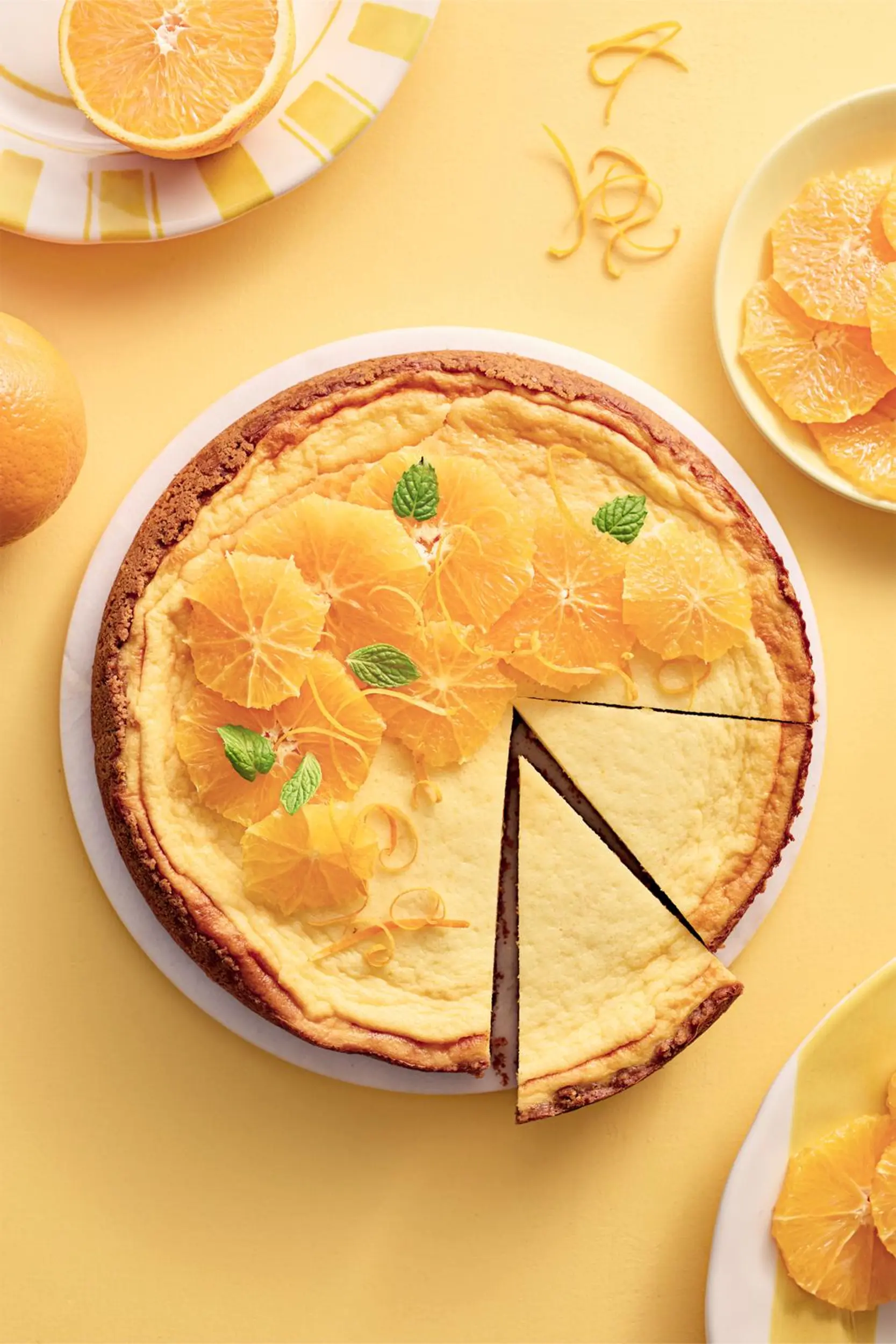 Paistettu appelsiinijuustokakku