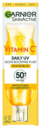 Garnier SkinActive Vitamin C UV Daily Fluid SK50+ Invisible päivävoide väsyneelle iholle 40ml - 2