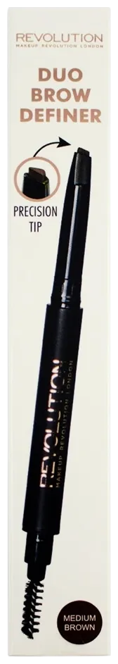 Makeup Revolution Duo Brow Pencil Medium Brown kulmakynä - 3