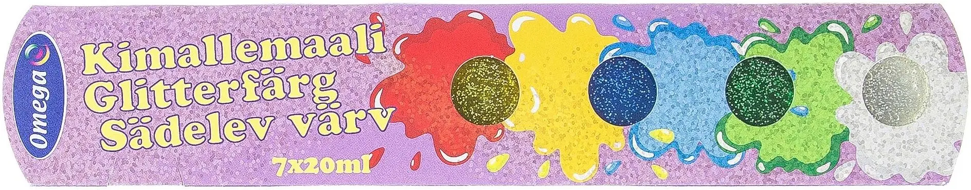 Omega Omega glitterväri 7 x 20 ml