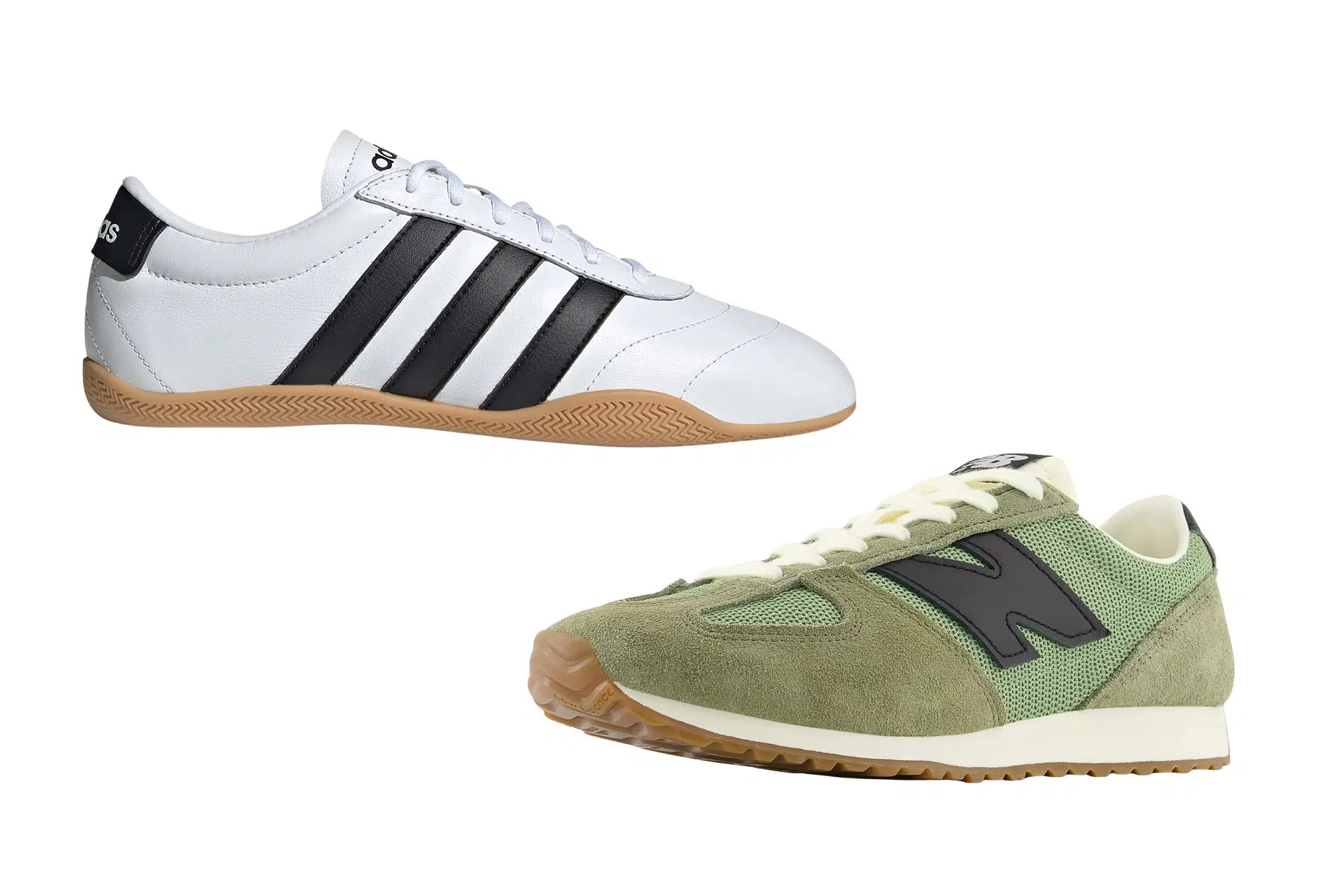 Kahdet matalapohjaiset tennarit