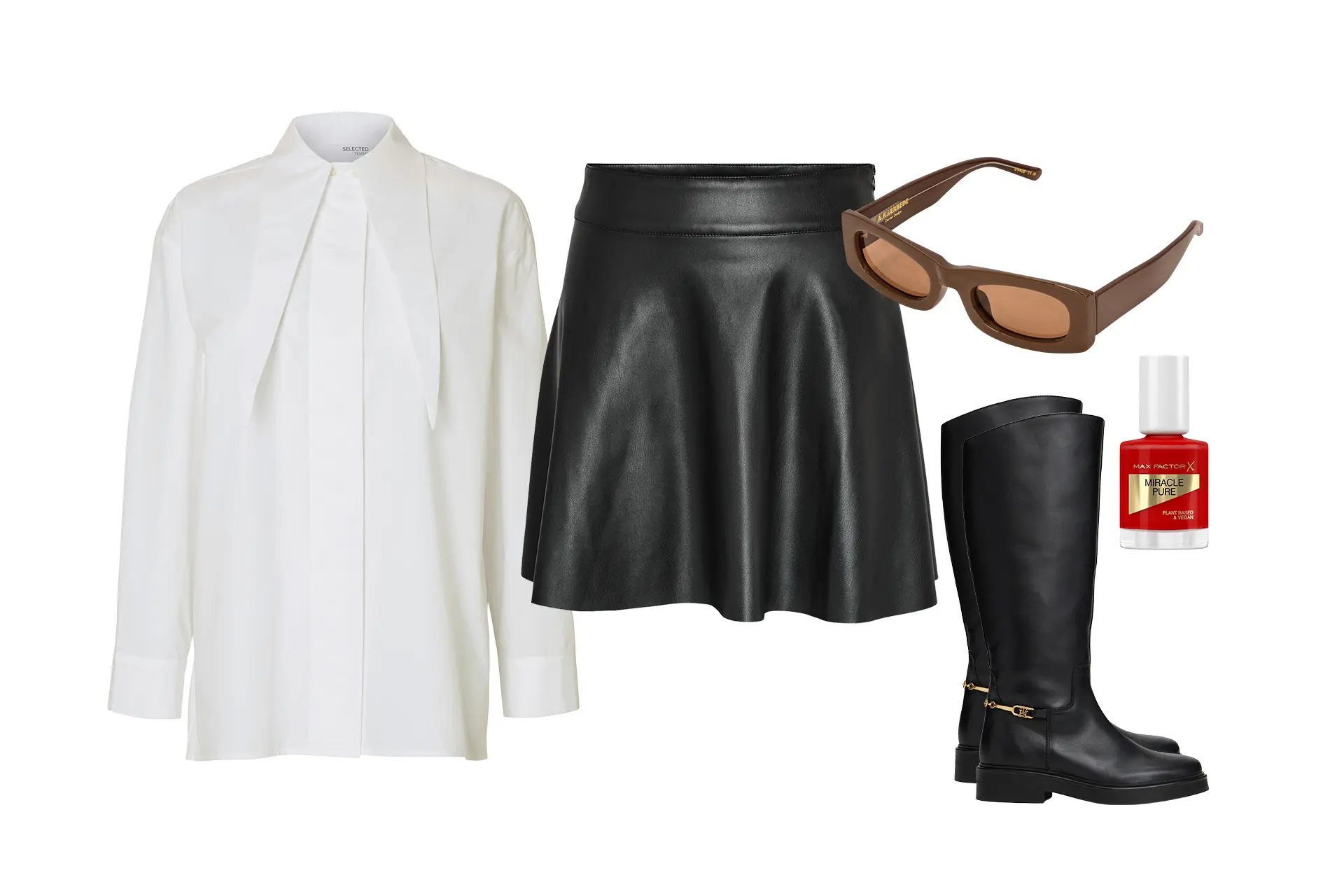 Kynsilakka, hame ja muita vaatteita.