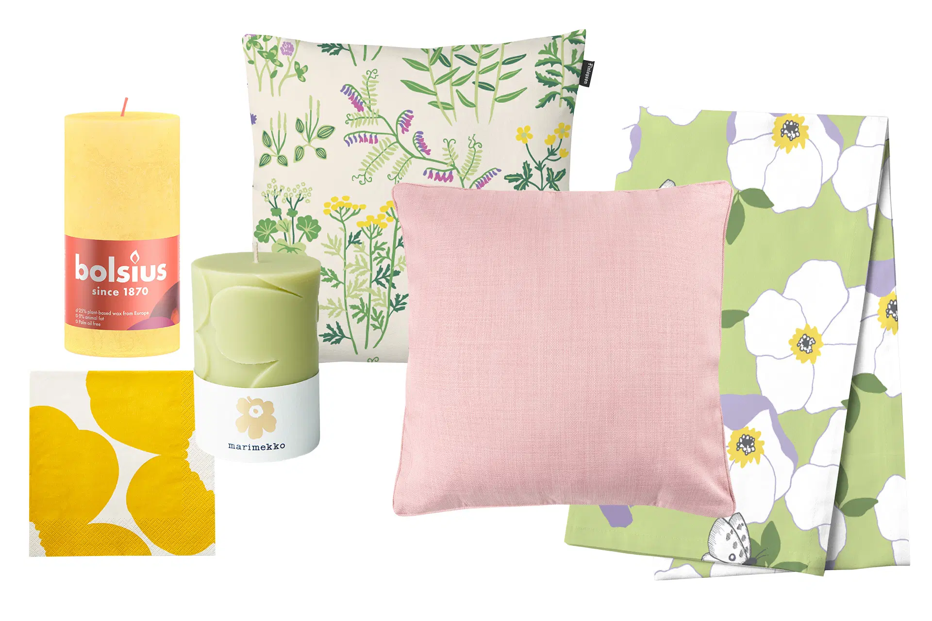 Keväisiä sisustustuotteita