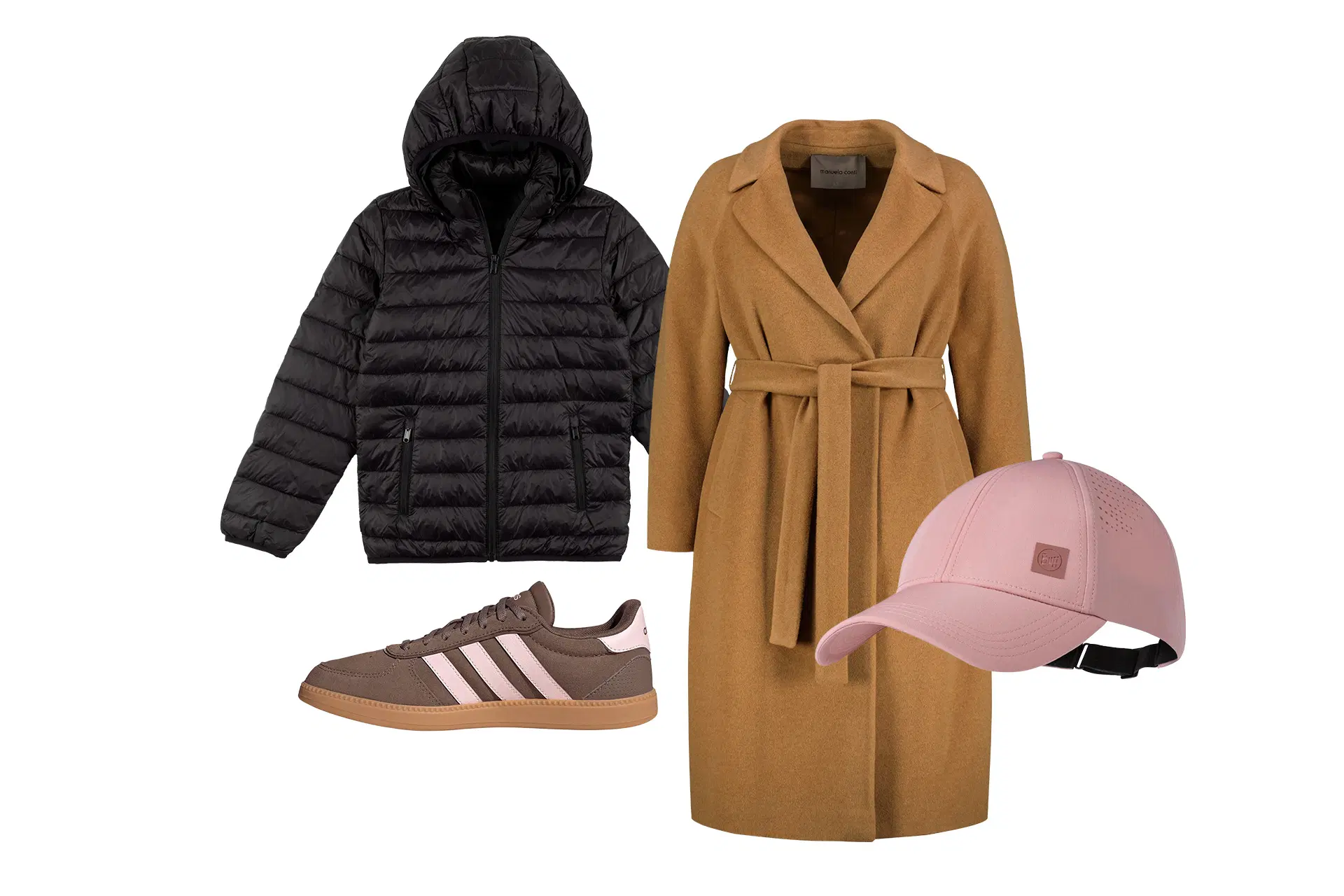 Lippis ja vaatteita.