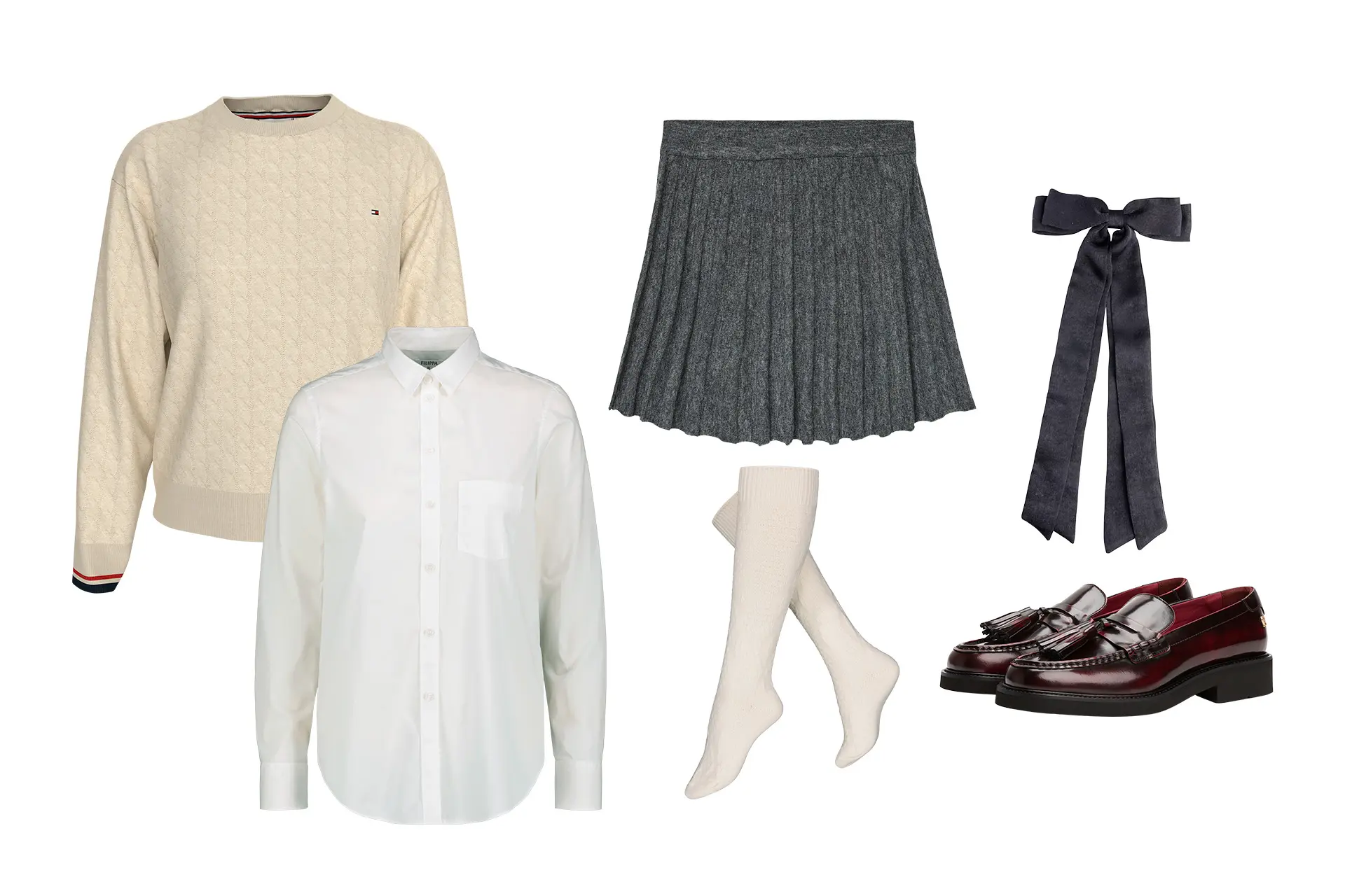 Preppy-tyylisiä vaatteita.