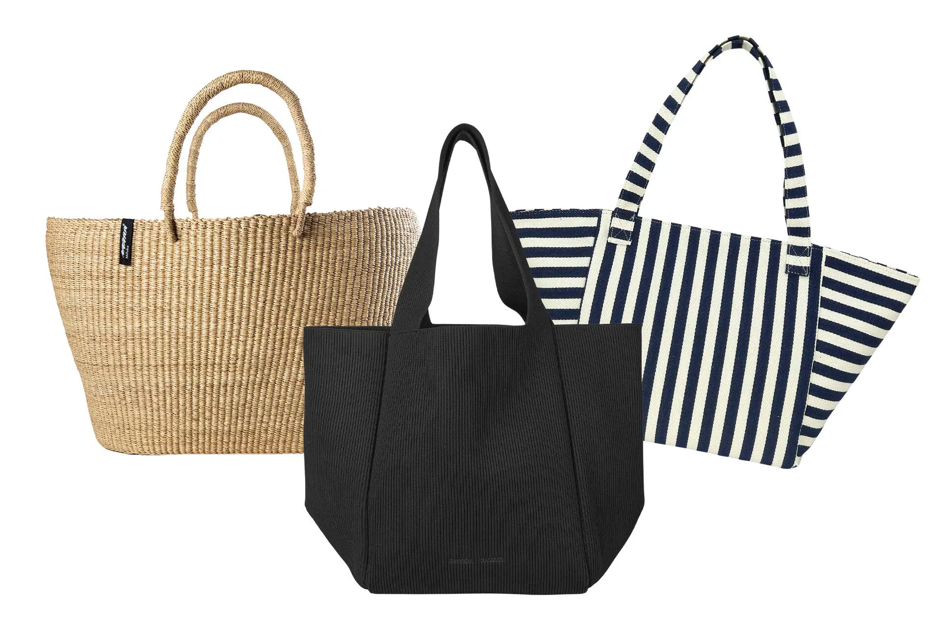Isoja shopper-laukkuja