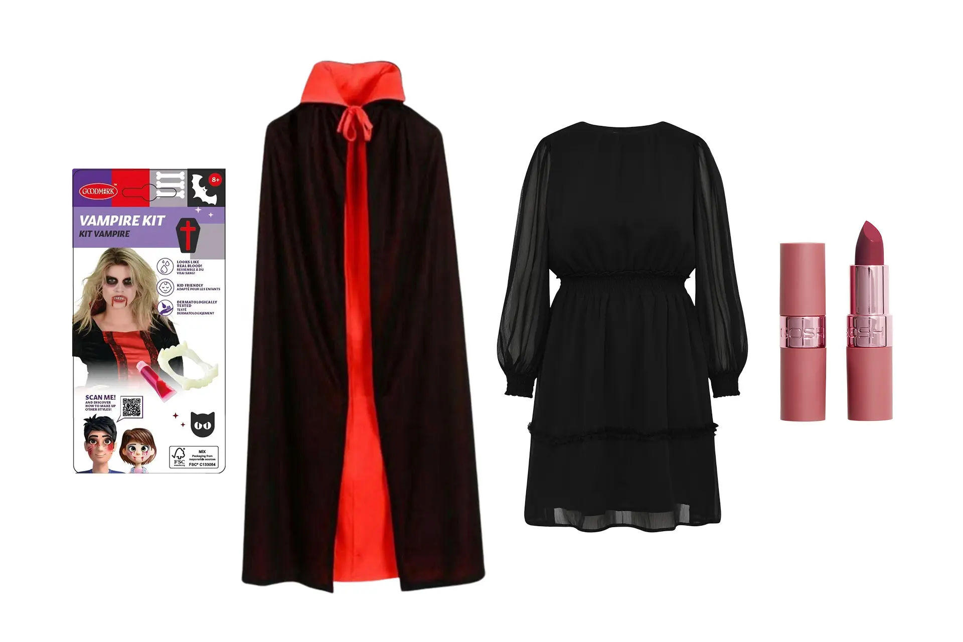 Tarvikkeita vampyyriasuun