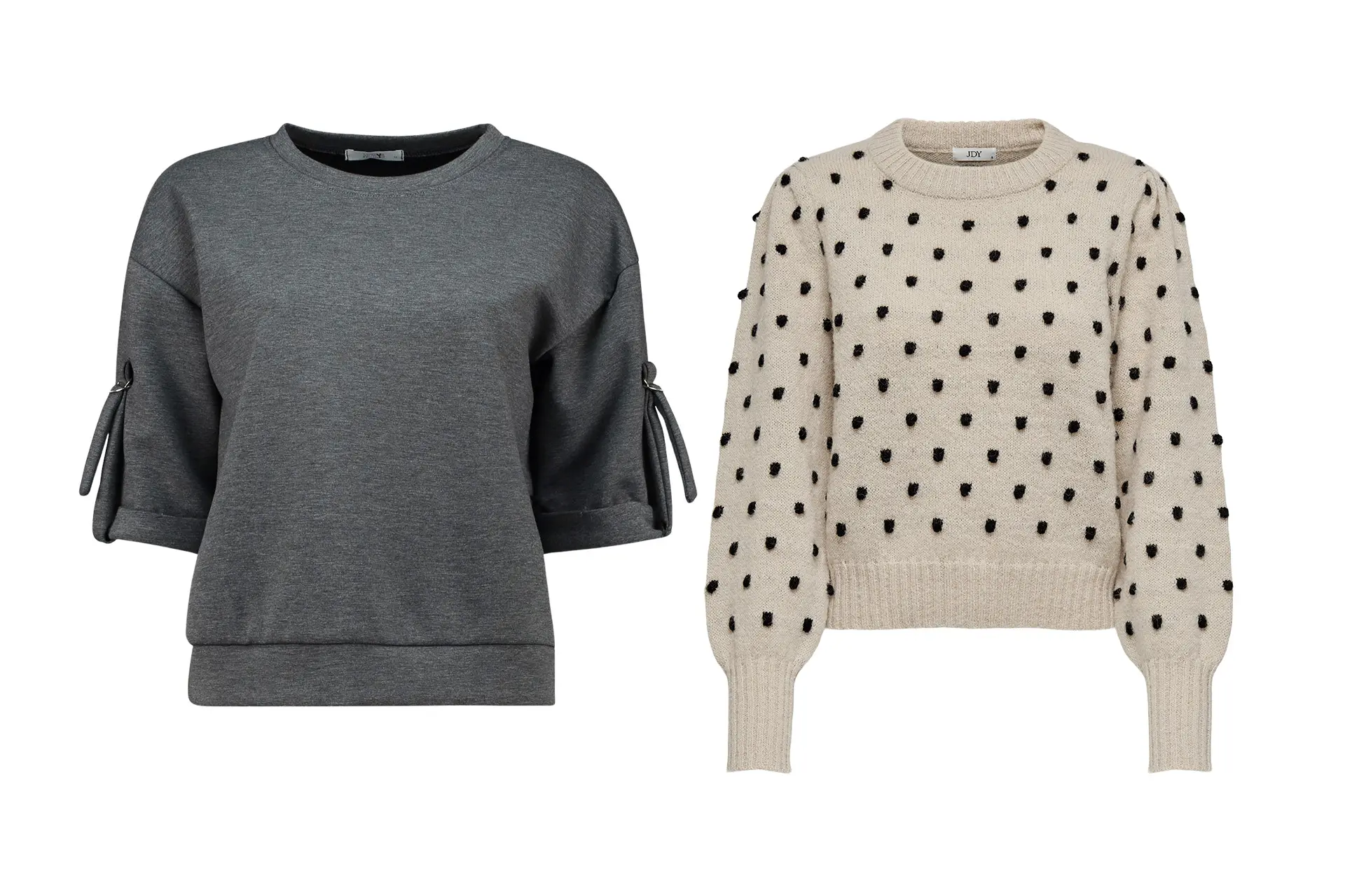 Collegepaita ja neulepaita