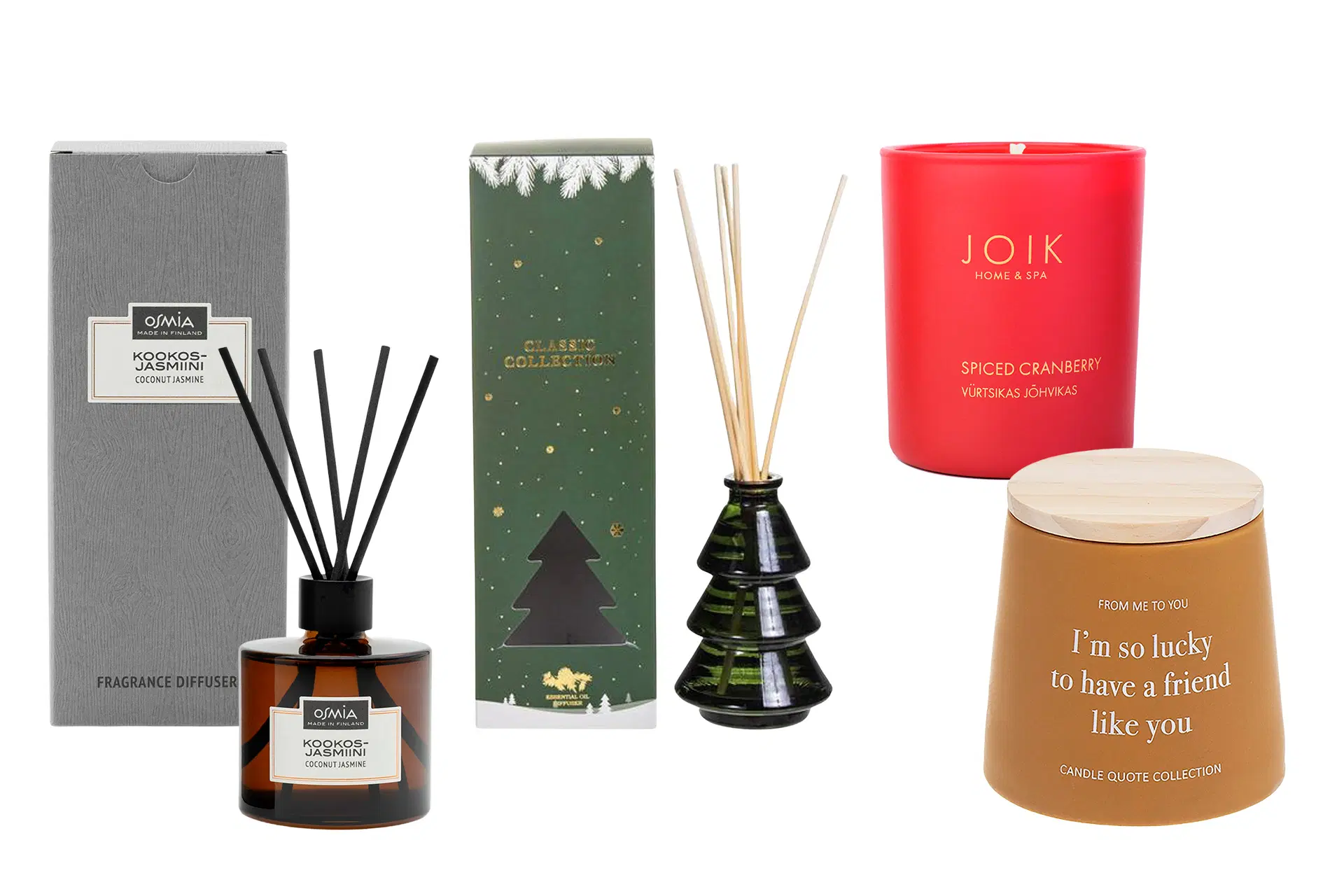 Huonetuoksuja ja tuoksukynttilöitä