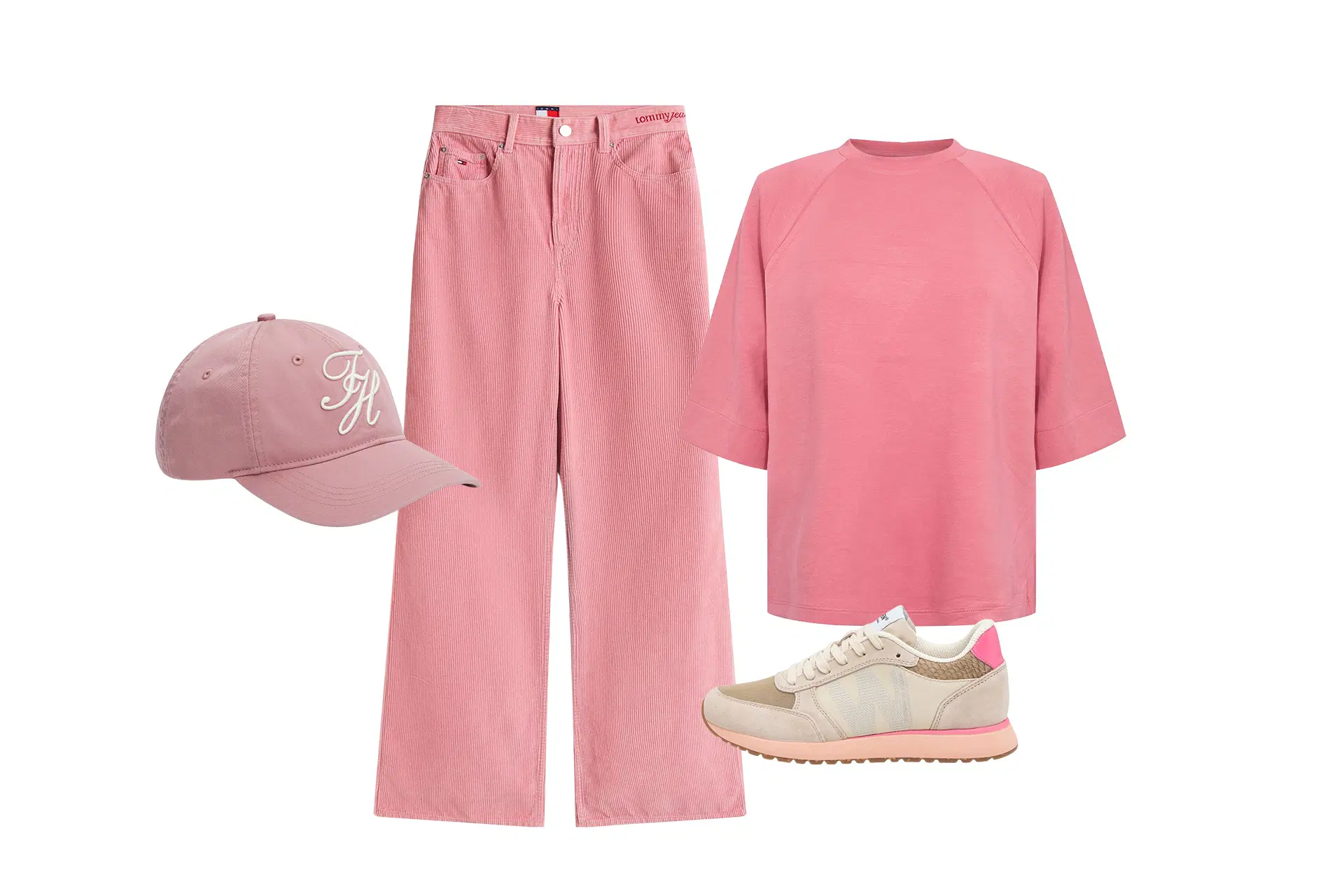 Pinkkejä vaatteita.