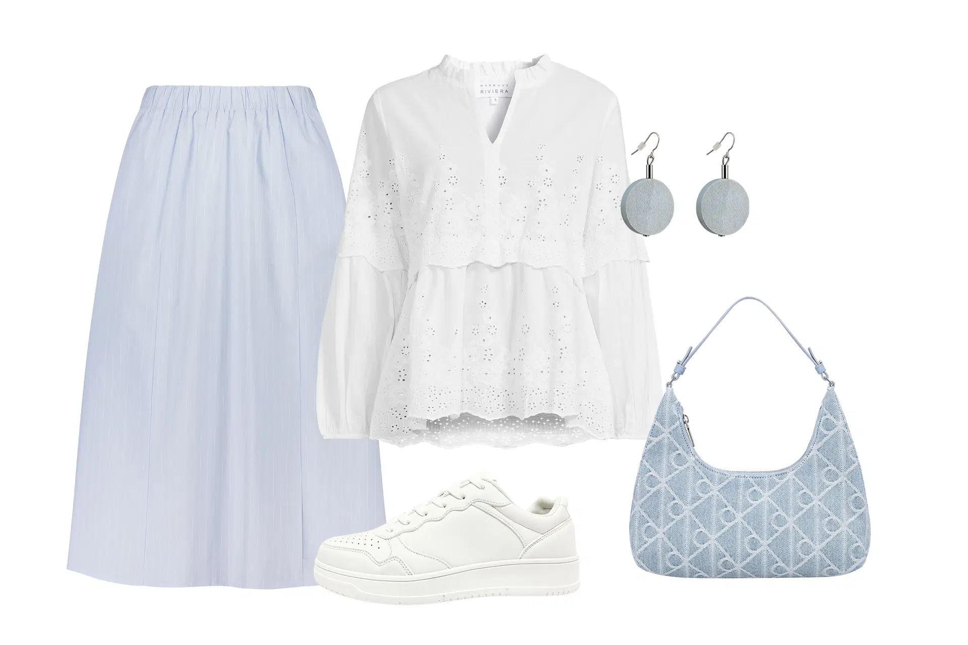 Asu, jossa vaaleansinistä ja valkoista